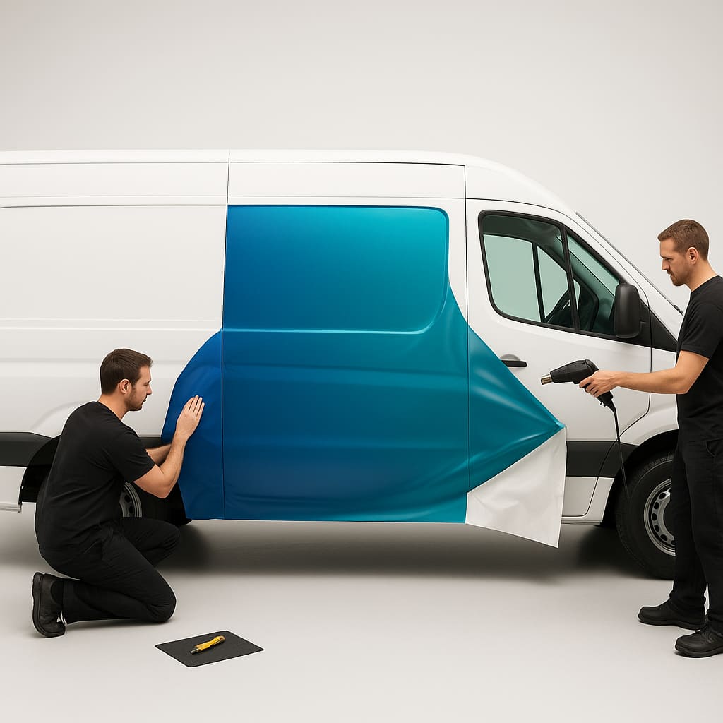 Foliertes Flottenfahrzeug